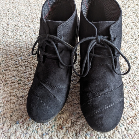 Black Bongo wedge ankle booties - Picture 7 of 7